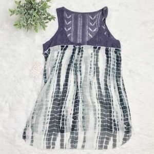 Free People Susquehanna Tank Tie Dye Crochet Top